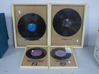 Lot 337 - Four Framed Elvis Presley Records, Paralyzed...