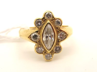 Lot 205 - A Modern 18ct Gold Diamond Cluster Ring, of...