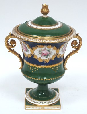 Lot 1056 - A Royal Crown Derby Porcelain Vase and Cover,...