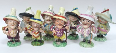 Lot 1068 - Eight Mid XIX Century Derby and Other Pottery...