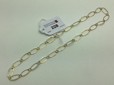 Lot 228 - A Modern 18ct Gold Necklace, of Modernist...