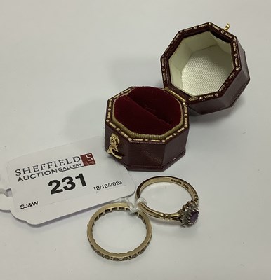 Lot 231 - A 9ct Gold Cluster Dress Ring, together with...