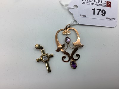 Lot 179 - An Edwardian Openwork Pendant, of scroll...