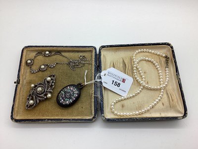Lot 158 - A Victorian Oval 'Forget Me Not' Pendant,...