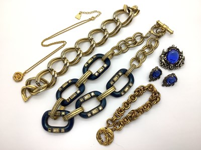 Lot 9 - Kenneth Lane Necklace, blue and gilt (wear);...