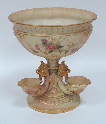 Lot 1087 - A Royal Worcester Blush Ivory Porcelain Table...