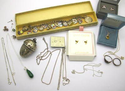 Lot 82 - A Hallmarked Silver Acorn Baby Rattle, with...