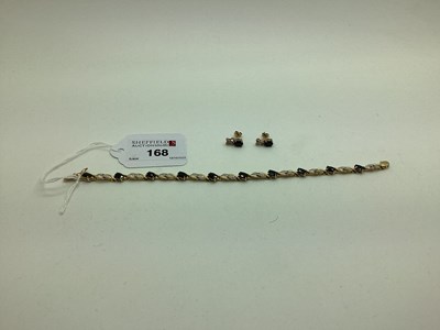 Lot 168 - A Modern 9ct Gold Bracelet, oval claw and...