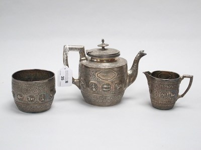 Lot 35 - A Victorian Scottish Hallmarked Silver Three...