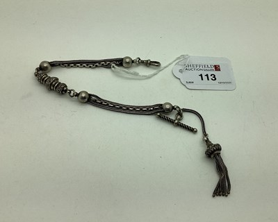 Lot 113 - A Fancy Link Albertina, suspending T-bar and...
