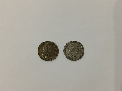 Lot 365 - 1696 William III Silver Sixpence, together...