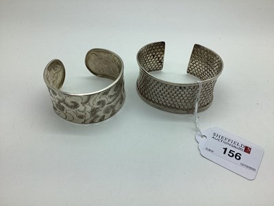 Lot 156 - A Decorative Wide Cuff Bangle, with stylised...