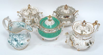 Lot 1076 - A Rockingham Porcelain Teapot and Cover, with...