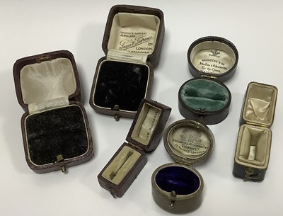 Lot 255 - Six Victorian and Later Ring Boxes, (empty)...