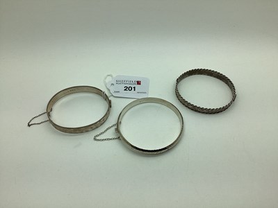 Lot 201 - Two Decorative Hallmarked Silver Hinged...