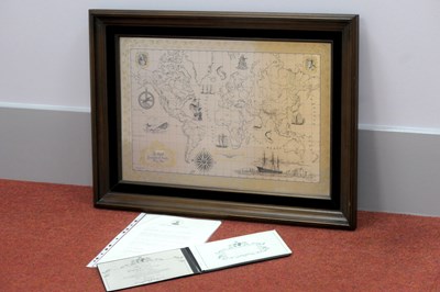 Lot 76 - The Royal Geographical Society Silver Map,...