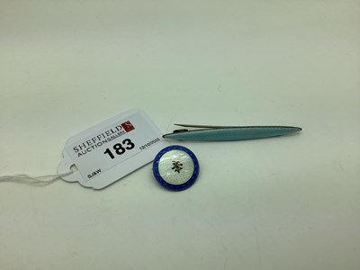 Lot 183 - Hugo Grun; A Danish Enamel Bar Brooch,...