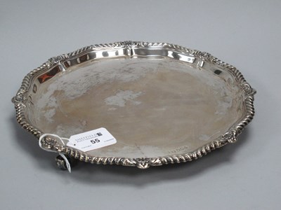 Lot 55 - A Hallmarked Silver Salver, HW, Sheffield 1930,...