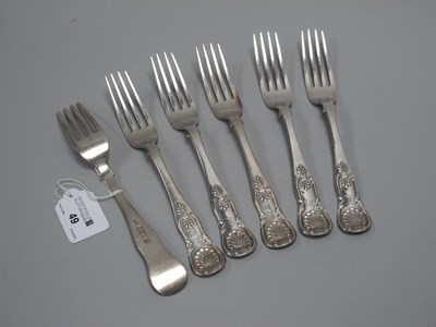 Lot 49 - A Set of Six Scottish Hallmarked Silver Kings...