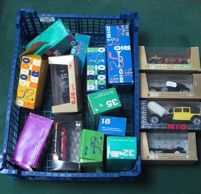 Lot 433 - Sixteen Diecast Model Vehicles by Rio, Brumm...