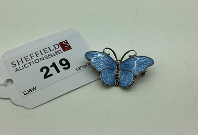 Lot 219 - Hans Myhre; A Small Norwegian Enamel Butterfly...
