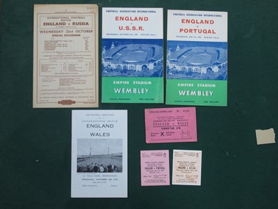 Lot 551 - 1958 England v. Wales, U.S.S.R, Portugal, a...