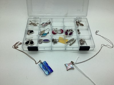 Lot 148 - Modern "925" and Other Pendants and Earrings.