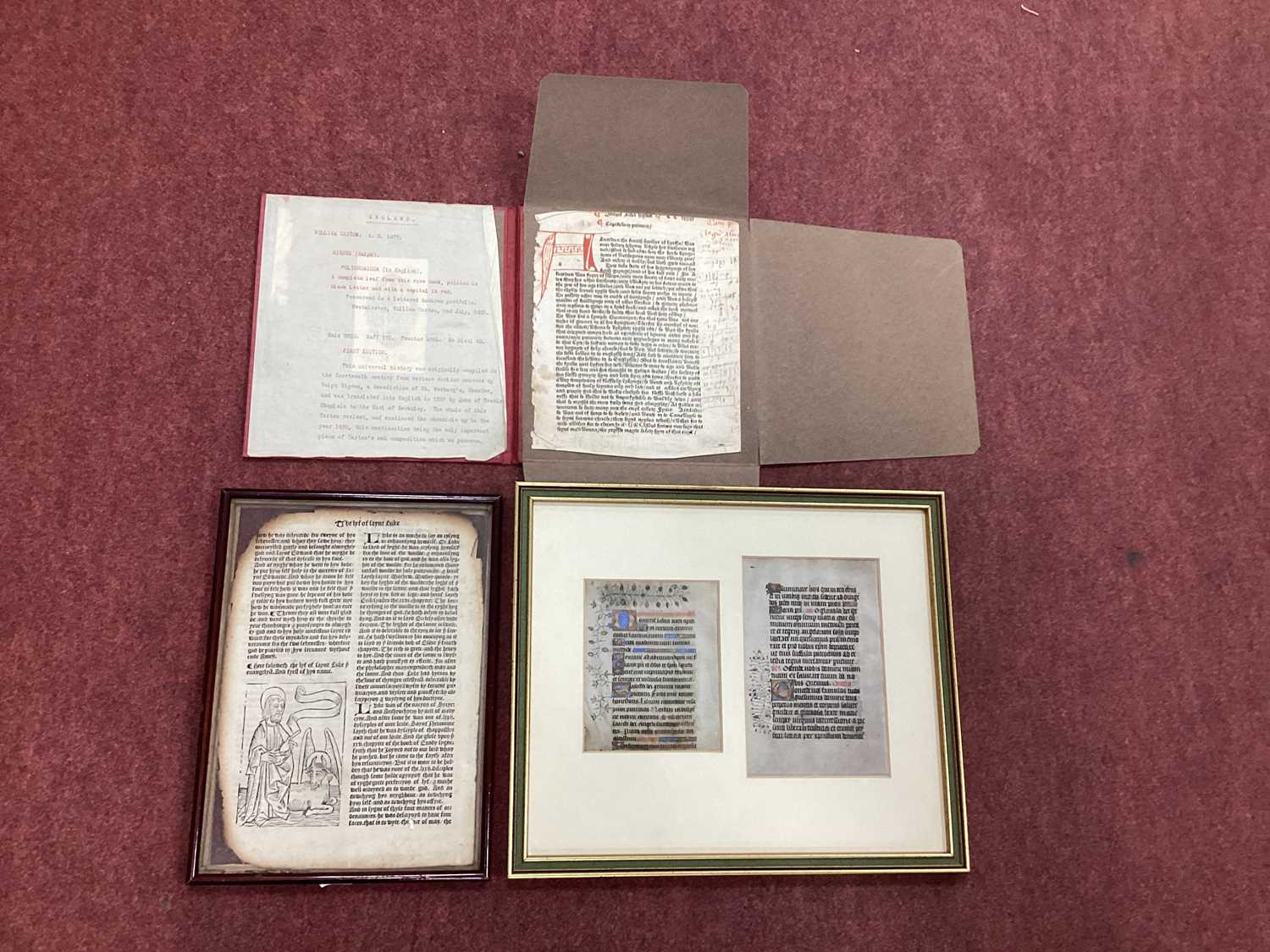 Lot 1344 - Two Pages of an Illuminated Manuscript on...
