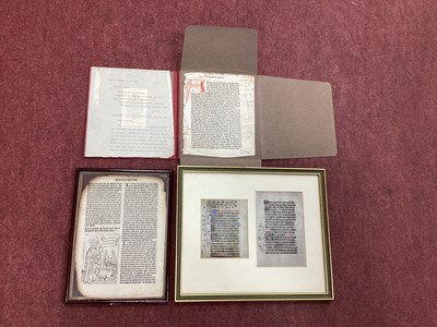 Lot 1344 - Two Pages of an Illuminated Manuscript on...