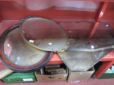 Lot 1029 - Gilt Metal Framed Oval Mirror, frameless...
