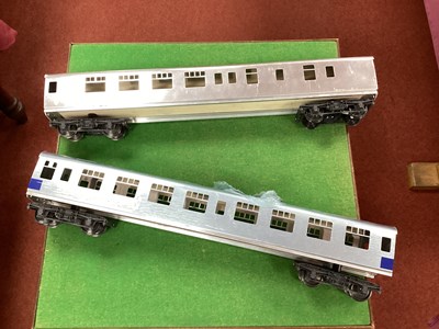 Lot 381 - Two "G" Gauge Kit Part Built MK1 Coaches (a...