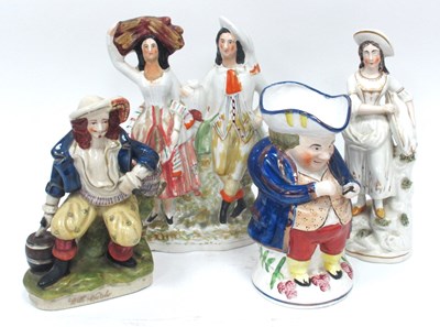 Lot 1029 - A Late XIX Century Staffordshire Flatback,...