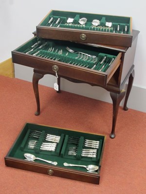 Lot 78 - A 1970's Hallmarked Silver Eight Setting...