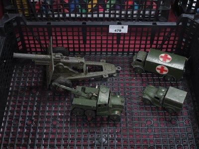 Lot 479 - Four Mid XX Century Diecast Military Vehicles,...
