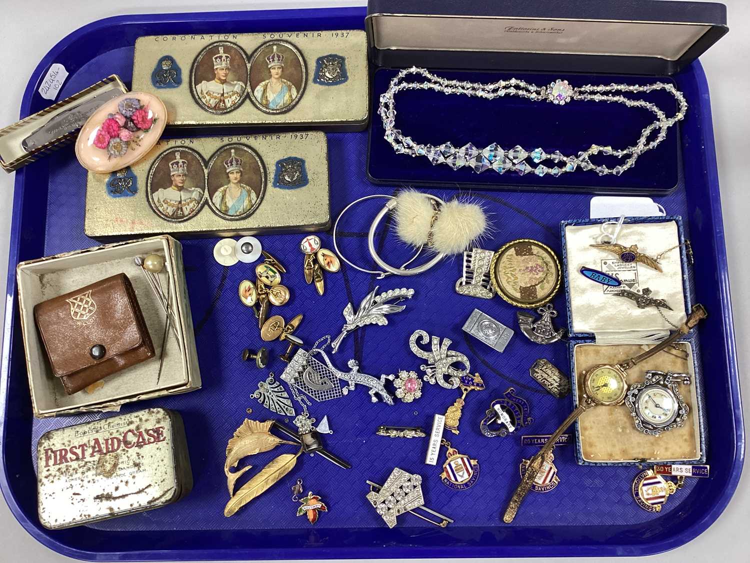 Lot 4 - A Gilt Coloured RAF Sweetheart Badge, stamped "...