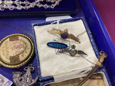 Lot 4 - A Gilt Coloured RAF Sweetheart Badge, stamped "...