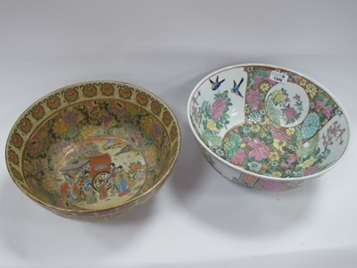 Lot 1349 - Oriental - Chinese pottery bowl heavily...