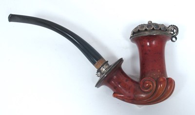 Lot 1327 - A German XIX Century Meerschaum Pipe, with...