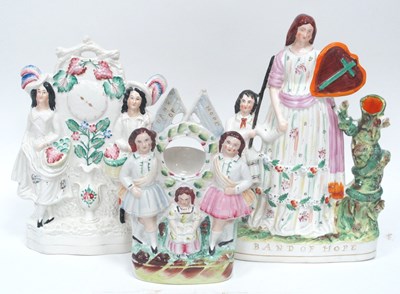 Lot 1017 - A Staffordshire Late XIX Century Watch Holder...