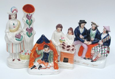 Lot 1046 - A Late XIX Century Staffordshire Flatback...