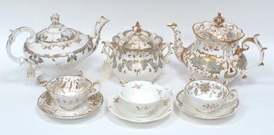 Lot 1019 - A Rockingham Porcelain Teapot and Cover and...