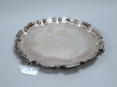 Lot 58A - A Hallmarked Silver Salver, FH, Birmingham...