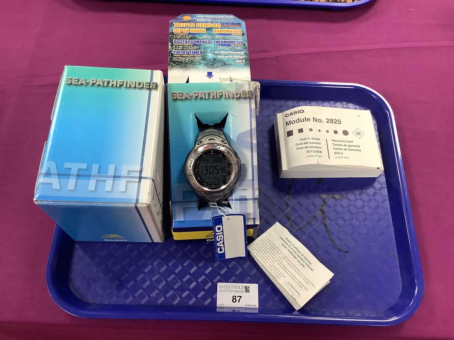 Lot 87 - Casio; A Modern Sea-Pathfinder Digital Gent's...