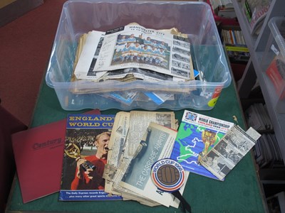 Lot 338 - Evening Chronicle Football Pink and Manchester...