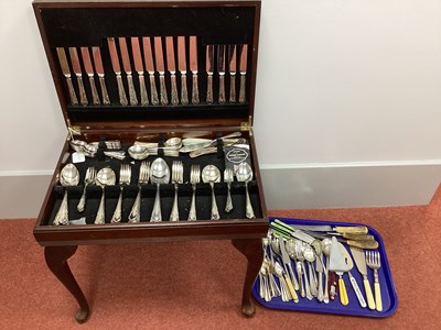 Lot 58 - A Cooper Ludlum Plated Canteen, in fitted...