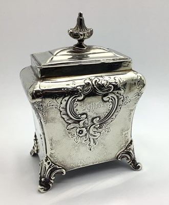 Lot 112 - A Decorative Victorian Hallmarked Silver Caddy,...