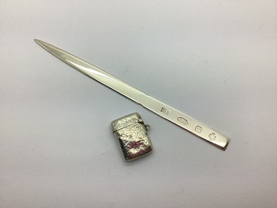 Lot 139 - A Modern Hallmarked Silver Letter Opener,...