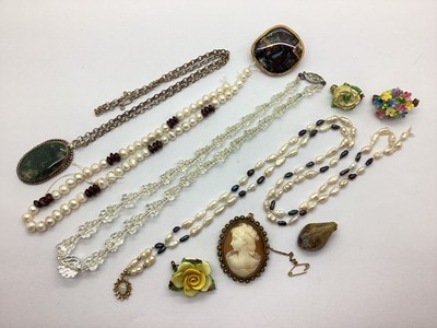 Lot 19 - A 9ct Gold Stone Set Modernist Pendant,...