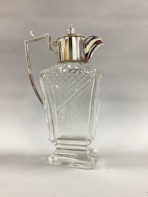 Lot 25 - A Decorative Plated Mounted Cut Glass Jug,...