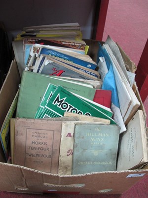 Lot 1091 - Motoring - Handbooks/manuals for Morris...